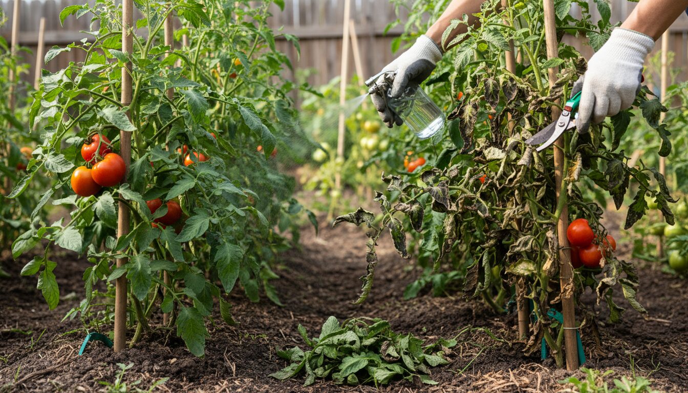 découvrez comment identifier rapidement le mildiou sur vos plants de tomates et adoptez des méthodes efficaces pour le traiter afin de protéger votre récolte.