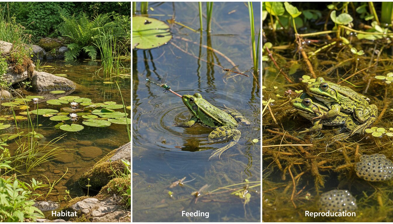 découvrez tout sur la grenouille verte : son habitat naturel, son alimentation variée et ses méthodes de reproduction. apprenez à mieux connaître cette espèce fascinante.