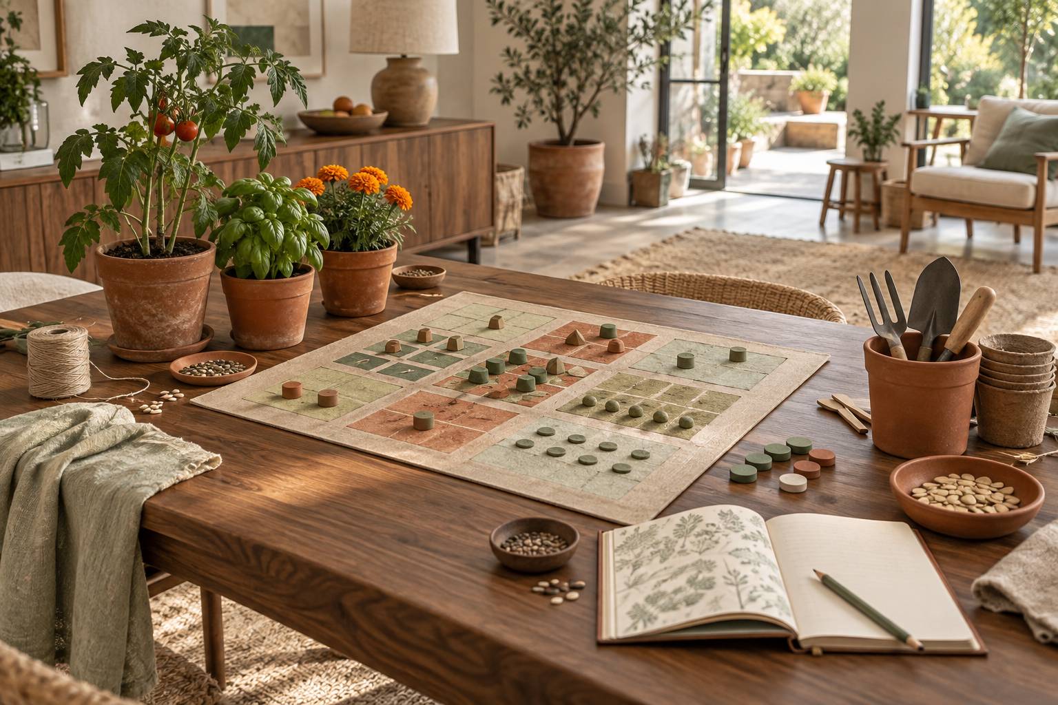 Illustration éditoriale du sujet : Comment utiliser un tableau d'association légumes pour optimiser votre potager